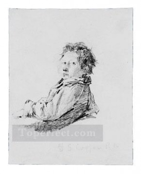  Boy Canvas - Study Of A Boy Thomas Sidney Cooper